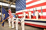 A U.S. Navy change of command ceremony