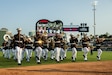 U.S. Marines with 2d Marine Aircraft Wing band perform during Rock N’ Jock at First Horizon Park as part of Marine Week Nashville, in Nashville, Tennessee, June 2, 2025. Founded on November 10, 1775, the United States Marine Corps has served our nation honorably in every clime and place for 250 years. Throughout 2025, Marines across the globe will celebrate the 250th birthday of the Corps, commemorating service, sacrifice, and priding themselves on living 'Semper Fidelis' or 'Always Faithful' to their nation and to each other. (U.S. Marine Corps photo by Lance Cpl. Judith Ann Lazaro)
