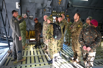 Partner Nation Leaders Visit 433rd AW C-5M During Southern Star ’25