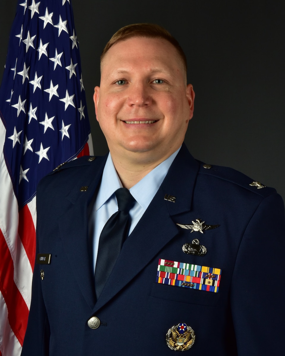 U.S. Air Force Col. Nathaniel M. Church, deputy commander of the 178th Wing, poses for an official portrait January 11, 2025 at Springfield Air National Guard Base, Ohio. As the Deputy Commander, he supports the commander in leading the 178th Wing’s Cyber, Space and Signal Intelligence Surveillance and Reconnaissance, Expeditionary Communications, Air Battle Management and Remotely Piloted Aircraft missions, while ensuring that all Airmen are prepared to employ in place or deploy in support of Overseas Contingency and Domestic Operations. (U.S. Air Force photo by Shane Hughes)