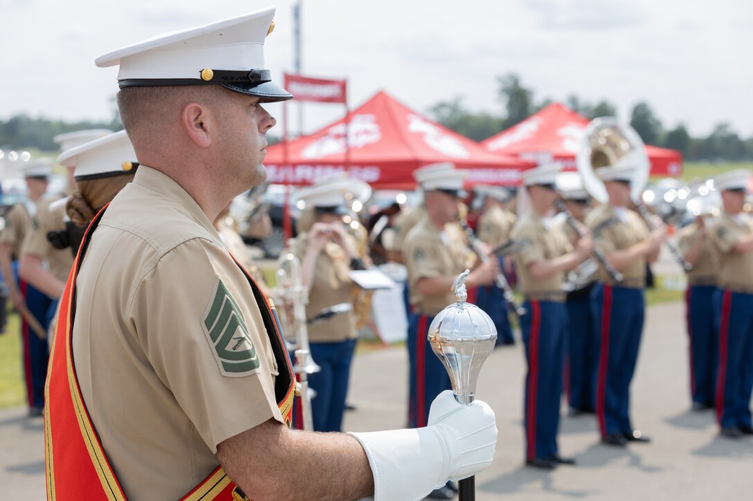 U.S. Marine Corps Gunnery Sgt. Kevin Dalton with the 2nd Marine Aircraft Wing band perform at the Nashville Superspeedway during Marine Week Nashville in Nashville, Tennessee, June 1, 2025. Founded on November 10, 1775, the United States Marine Corps has served our nation honorably in every clime and place for 250 years. Throughout 2025, Marines across the globe will celebrate the 250th birthday of the Corps, commemorating service, sacrifice, and priding themselves on living ‘Semper Fidelis’ or ‘Always Faithful’ to their nation and to each other.