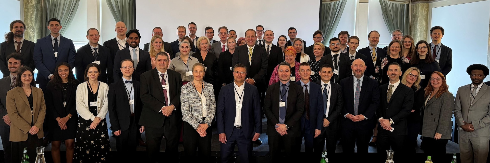 Mr. Paul J. David-Justus (INSS-CSWMD) and Dr. Casey Ellis (INSS-CSWMD) participated are pictured in a group photo with participants at the Nordic-Baltic Proliferation Security Initiative (PSI) Engagement in Helsinki, Finland.