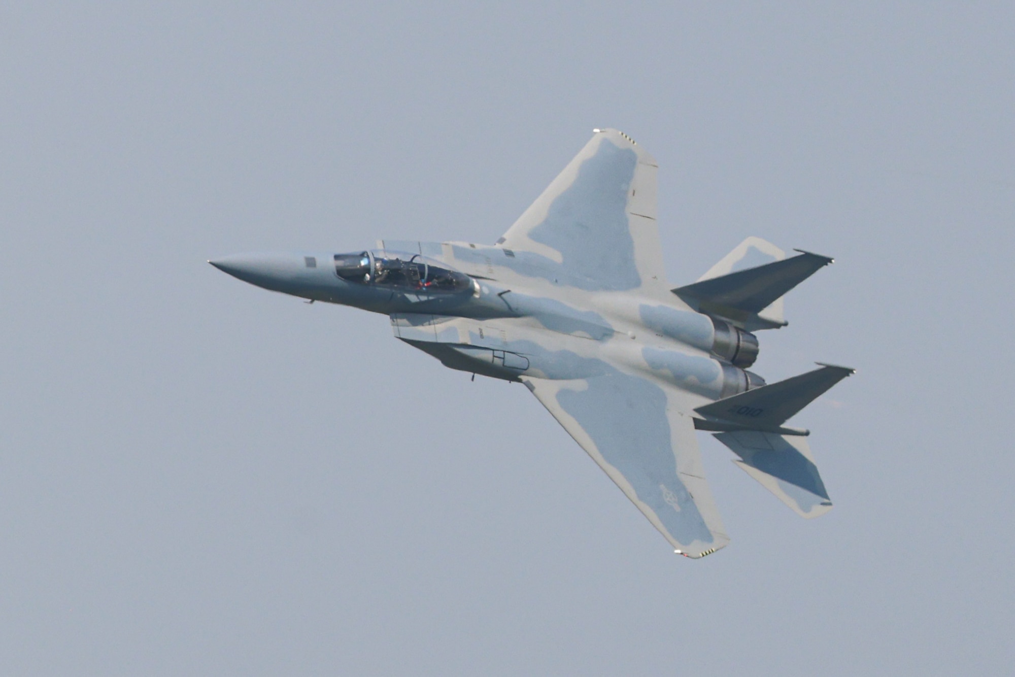 F15EX Eagle II flying in air.