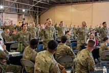 Airmen raise right hand.