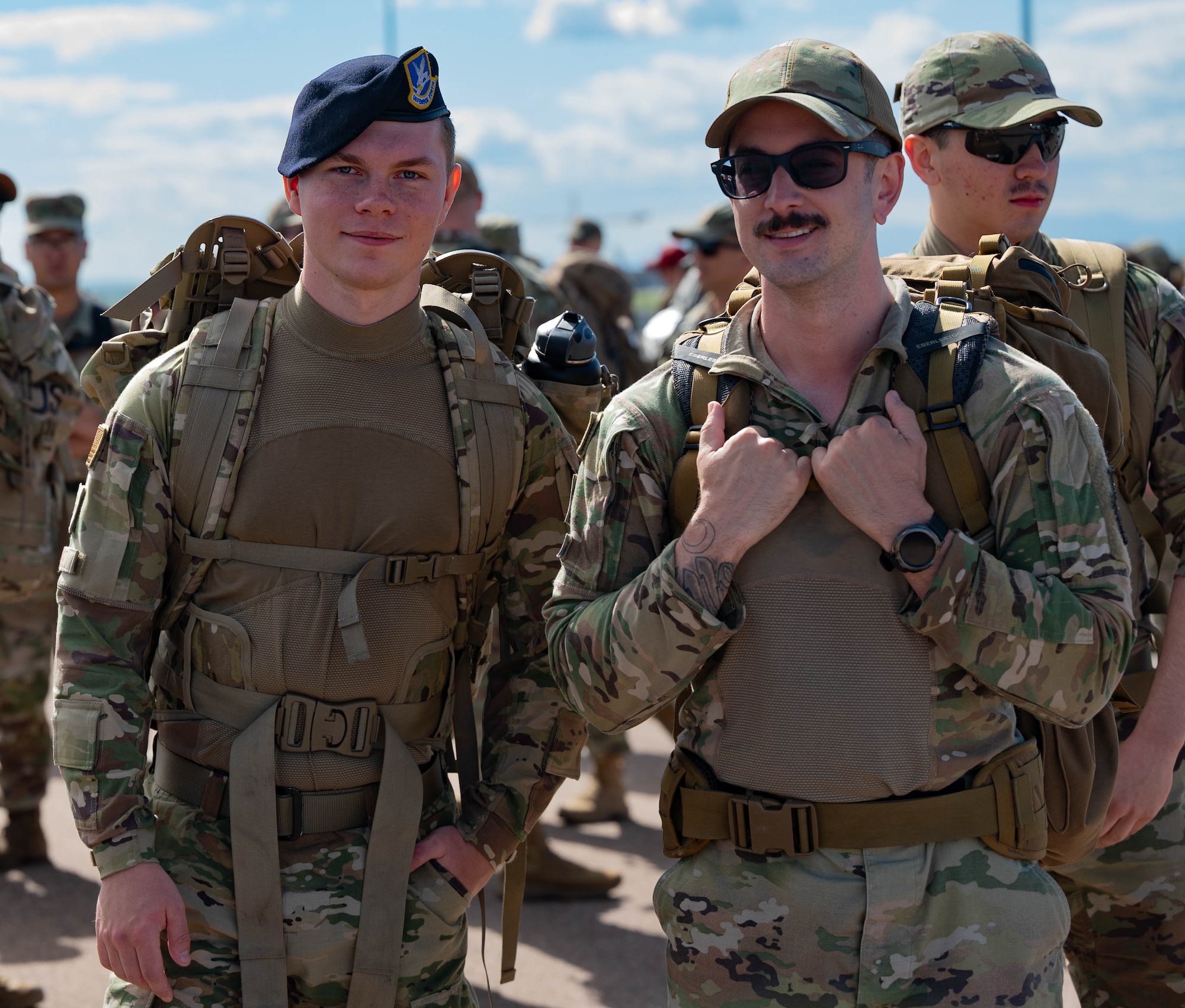 Two Airmen posing for a photo.