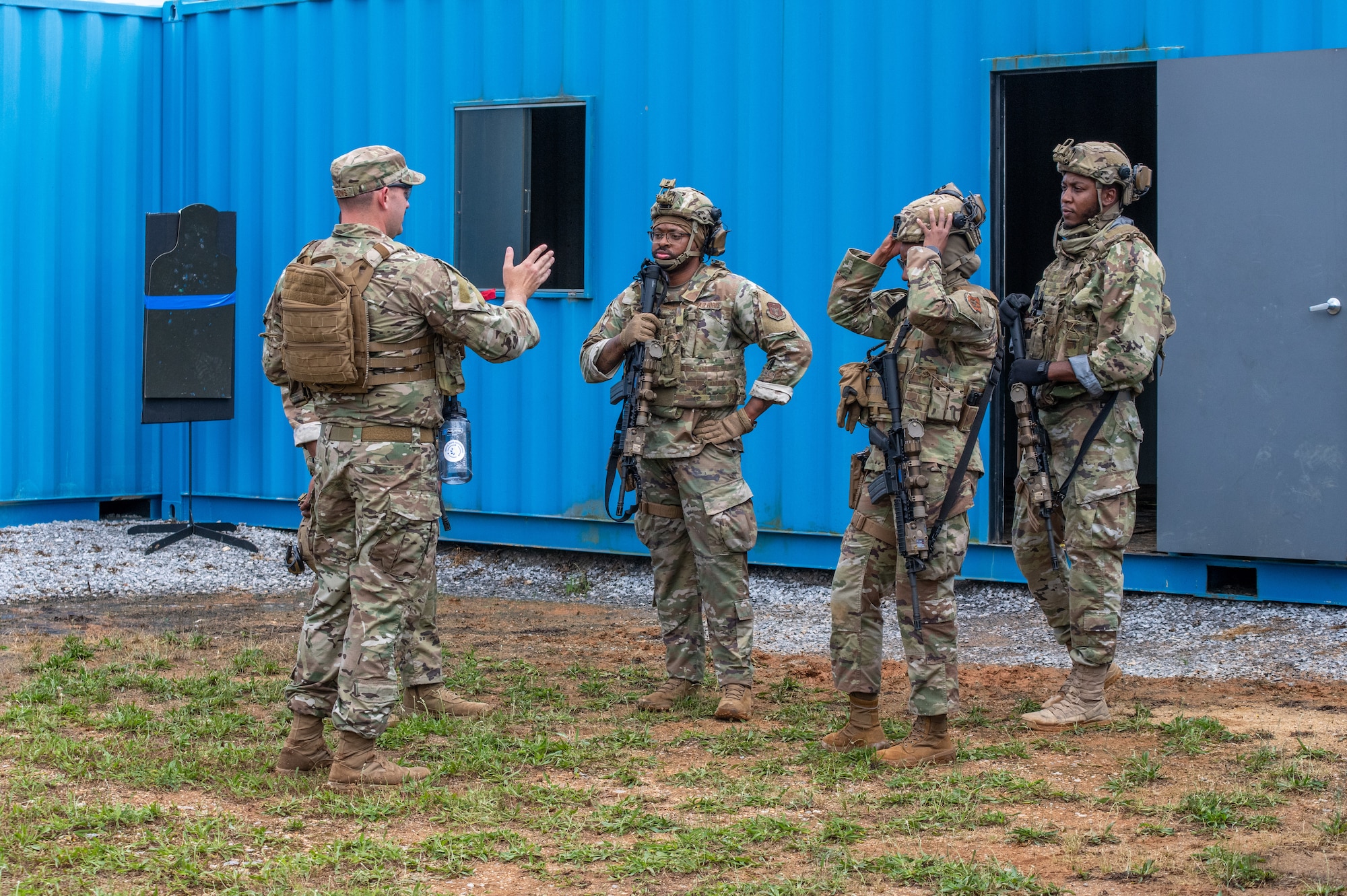a person speaks to a group