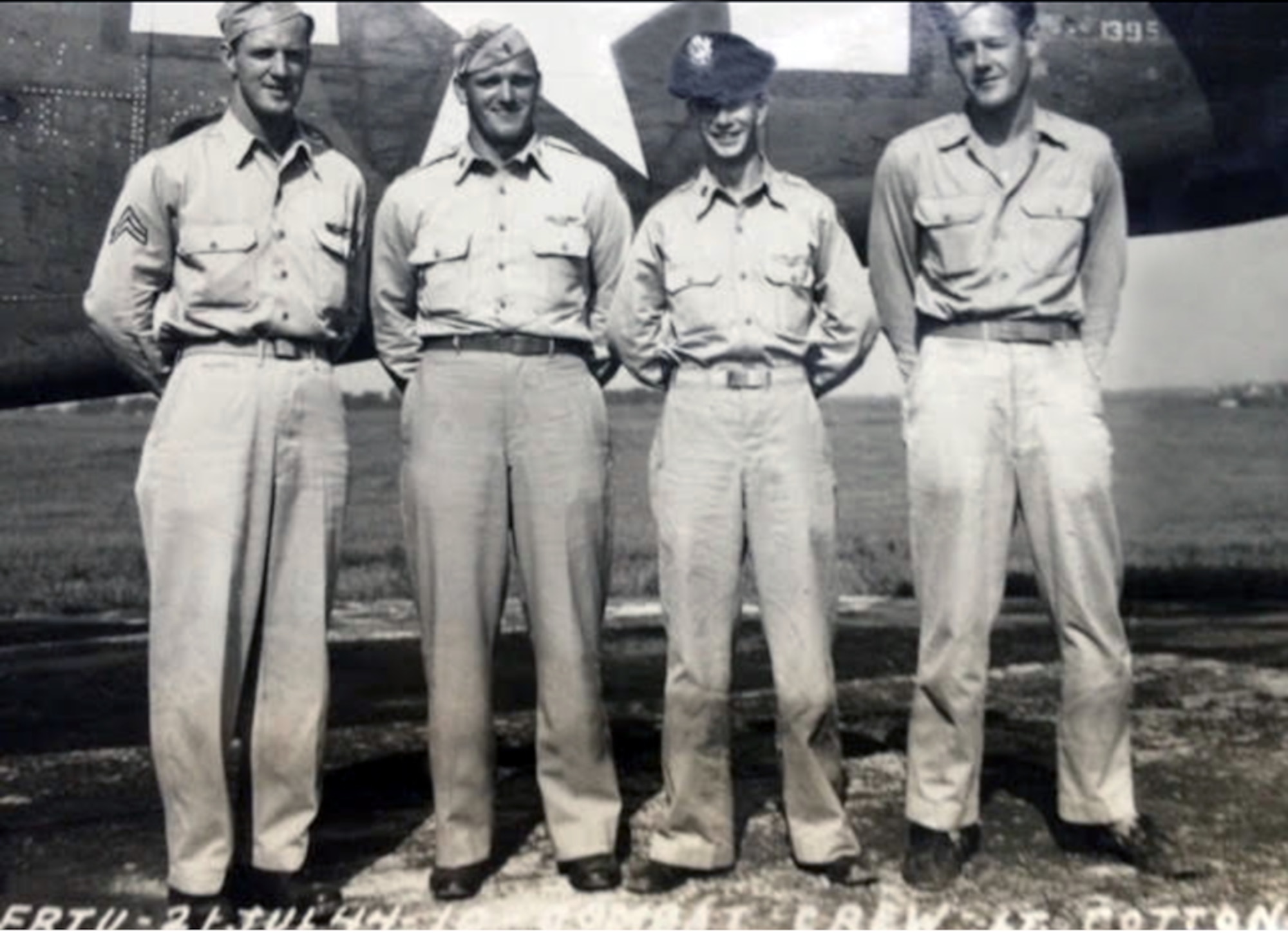 Airmen outside plane