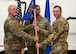 Group commander passing the guideon to the new squadron commander