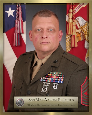 Portrait of Sergeant Major Aaron R. Jones