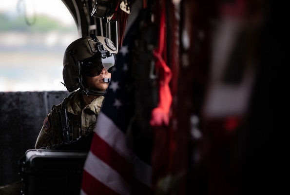 A U.S. Army Soldier assigned to 3-2D General Support Aviation Battalion (GSAB), provides support for the Eighth Army public affairs office during the Run Across the Peninsula, on Camp Humphreys, Republic of Korea,  June 09, 2025.