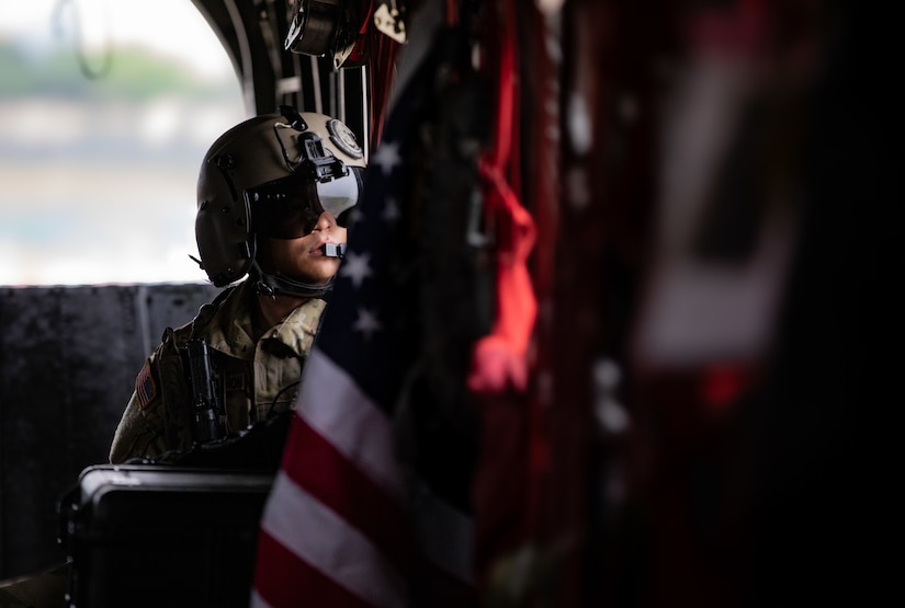 A U.S. Army Soldier assigned to 3-2D General Support Aviation Battalion (GSAB), provides support for the Eighth Army public affairs office during the Run Across the Peninsula, on Camp Humphreys, Republic of Korea,  June 09, 2025.