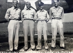 Airmen outside plane
