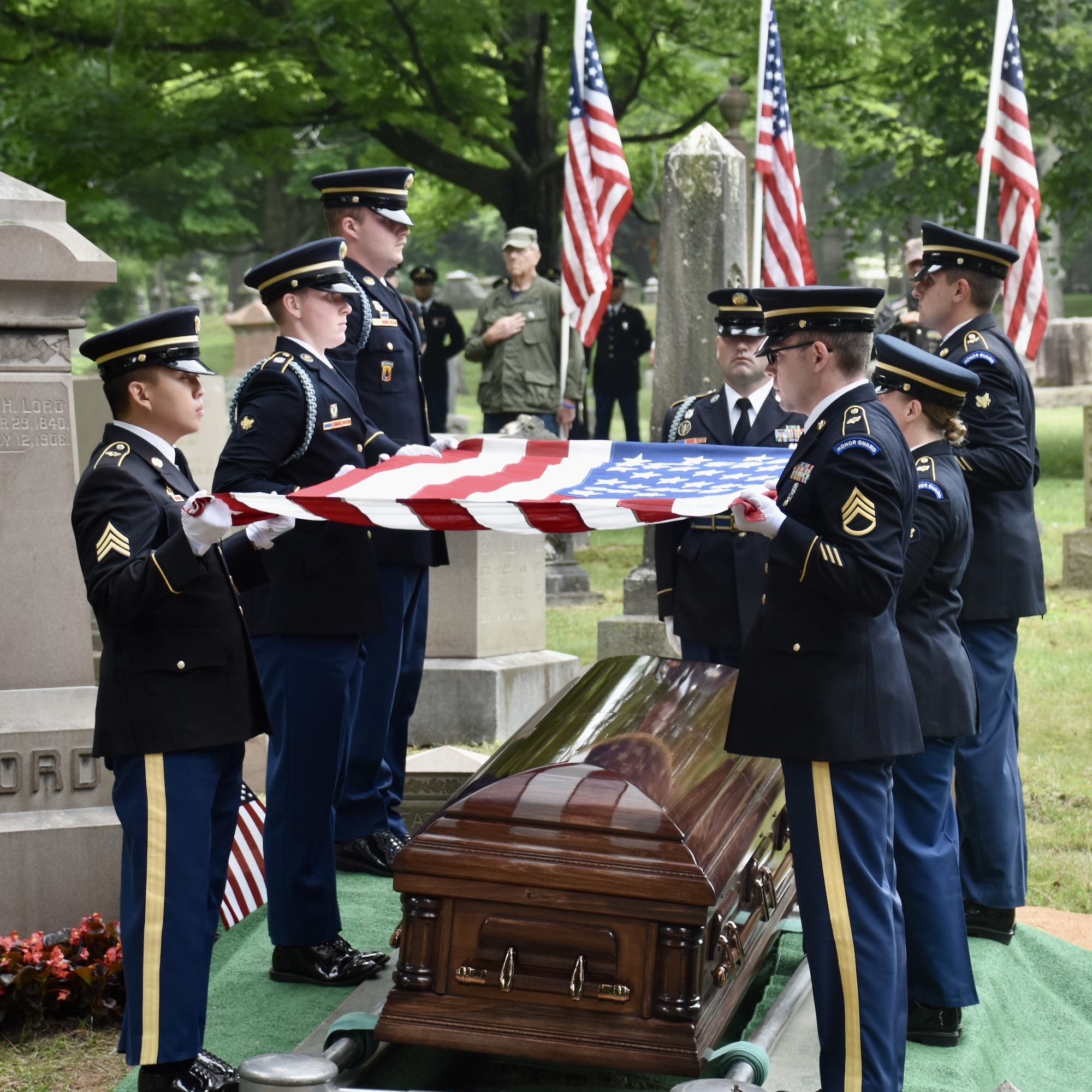 Casket and burial