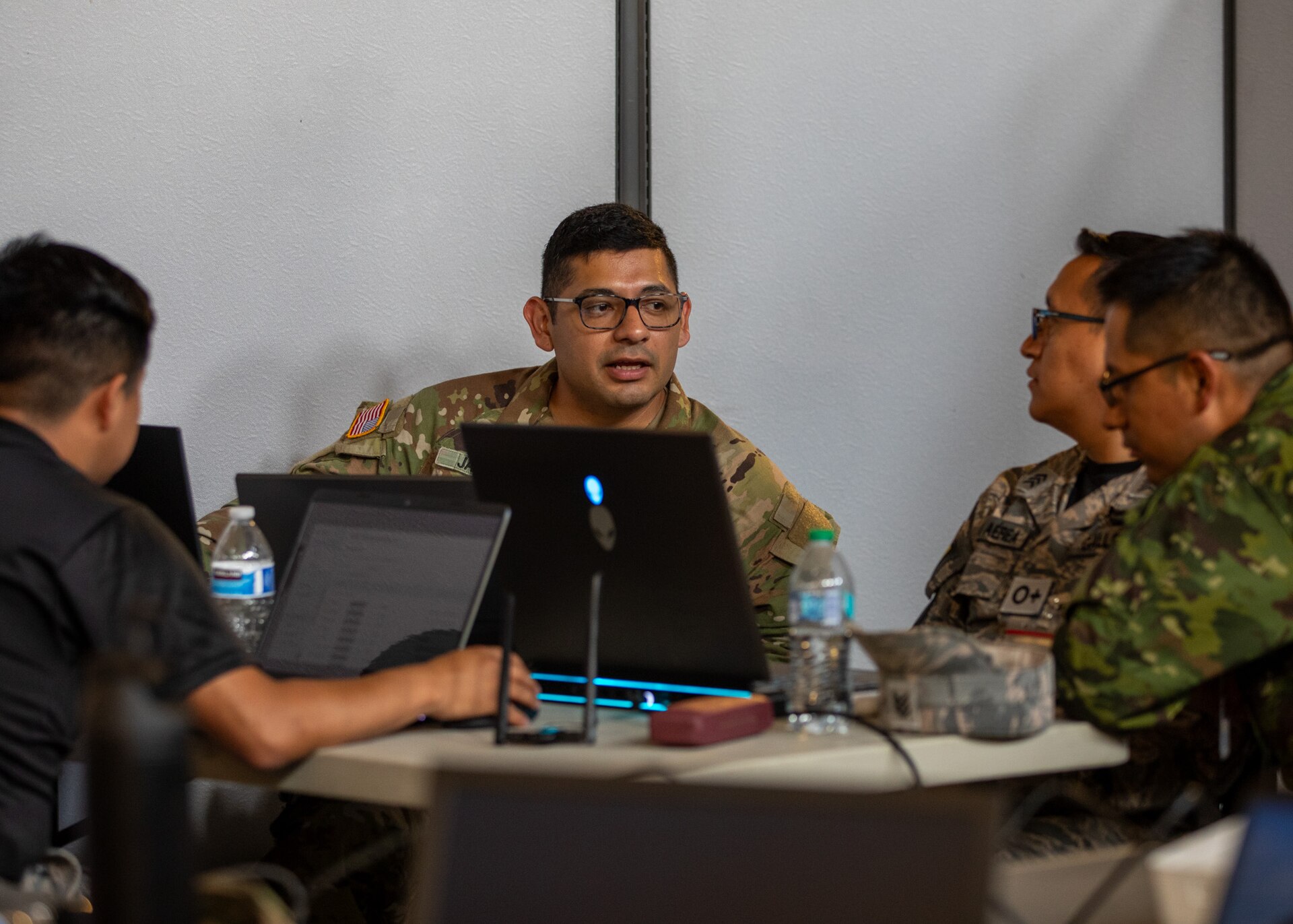Staff Sgt. Daniel Jarillo-Gutierrez, an information technology specialist assigned to Joint Force Headquarters with the Kentucky Army National Guard participates in exercise Cyber Shield 2025 with Ecuadorian state partners in Virginia Beach, Virginia, June 4, 2025.