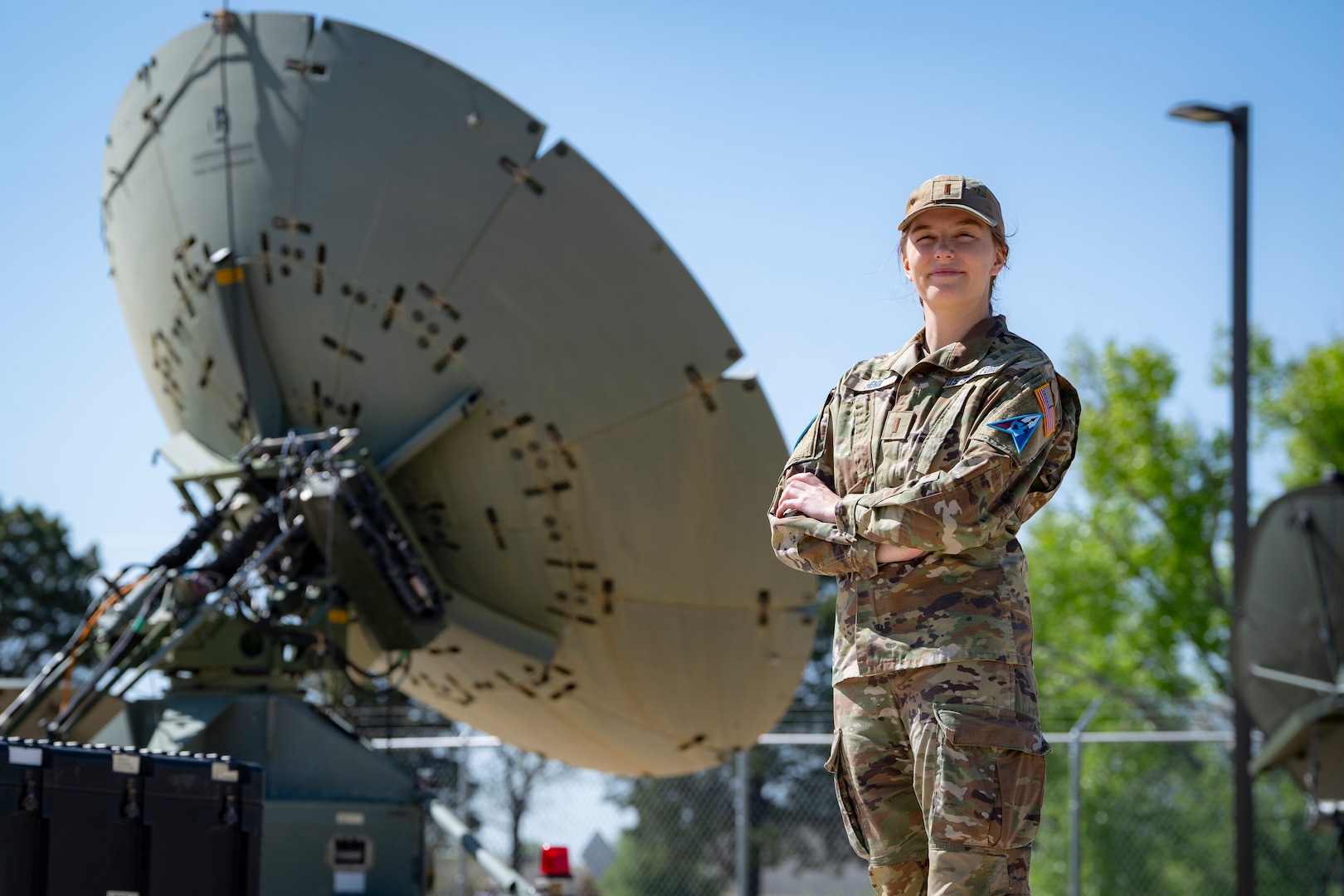 Guardian standing outside radar station