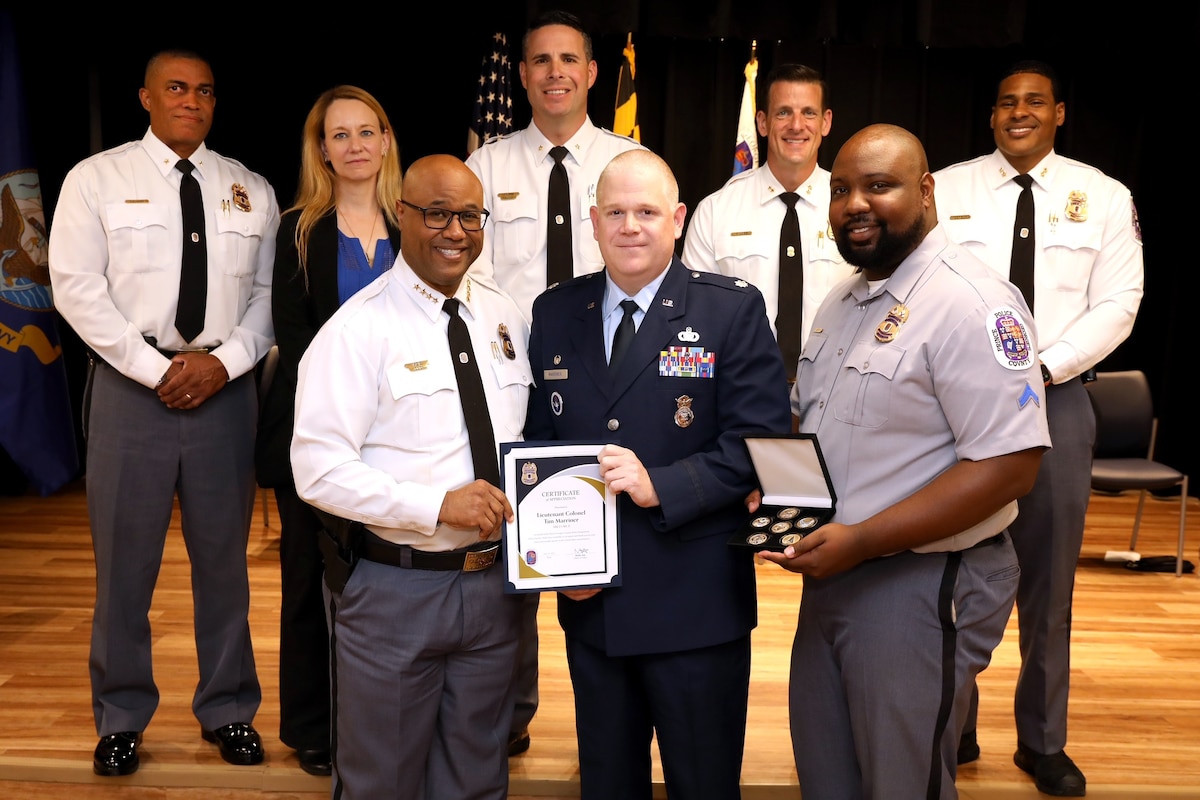 U.S. Air Force Lt. Col. Tim Marriner, 316th Security Forces Squadron commander, attend the Prince George’s County Police Department’s Military Service Appreciation Luncheon, May 22, 2025.
