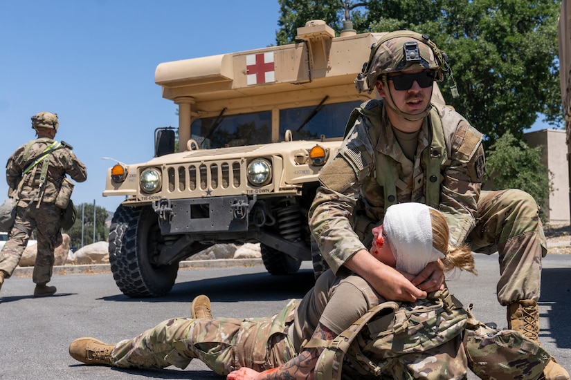 Army Reserve Medical Command units provide training, medical support during Global Medic, Mojave Falcon 25