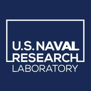 Blue and white U.S. Naval Research Laboratory logo