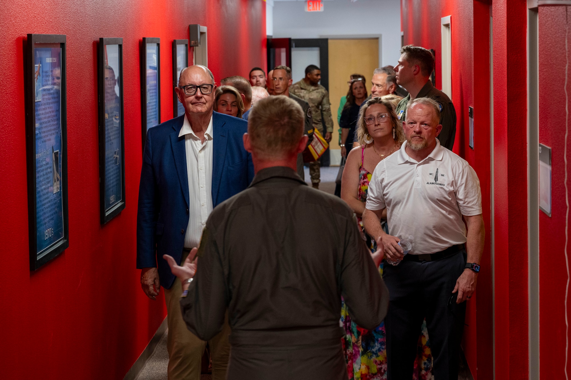 Holloman Wingmen and leadership tour the 49th Operation Group's new facility at Holloman Air Force Base, New Mexico, May 30, 2025.