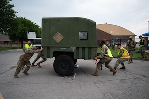 The 932nd Logistics Readiness Flight recently collaborated with the 375th Logistics Readiness Squadron and 375th Force Support Squadron to host Cardinal Strike (CS), a five day long event focusing on deployment readiness of Airmen and their equipment at Scott Air Force Base, Illinois, June 4, 2025.