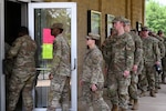 Mississippi Army National Guard Soldiers in-process at Fort Belvoir, Virginia, June 12, 2025, ahead of the Army’s 250th Birthday celebrations. Guard members are providing critical security support and taking part in events honoring the Army’s 250 years of service.