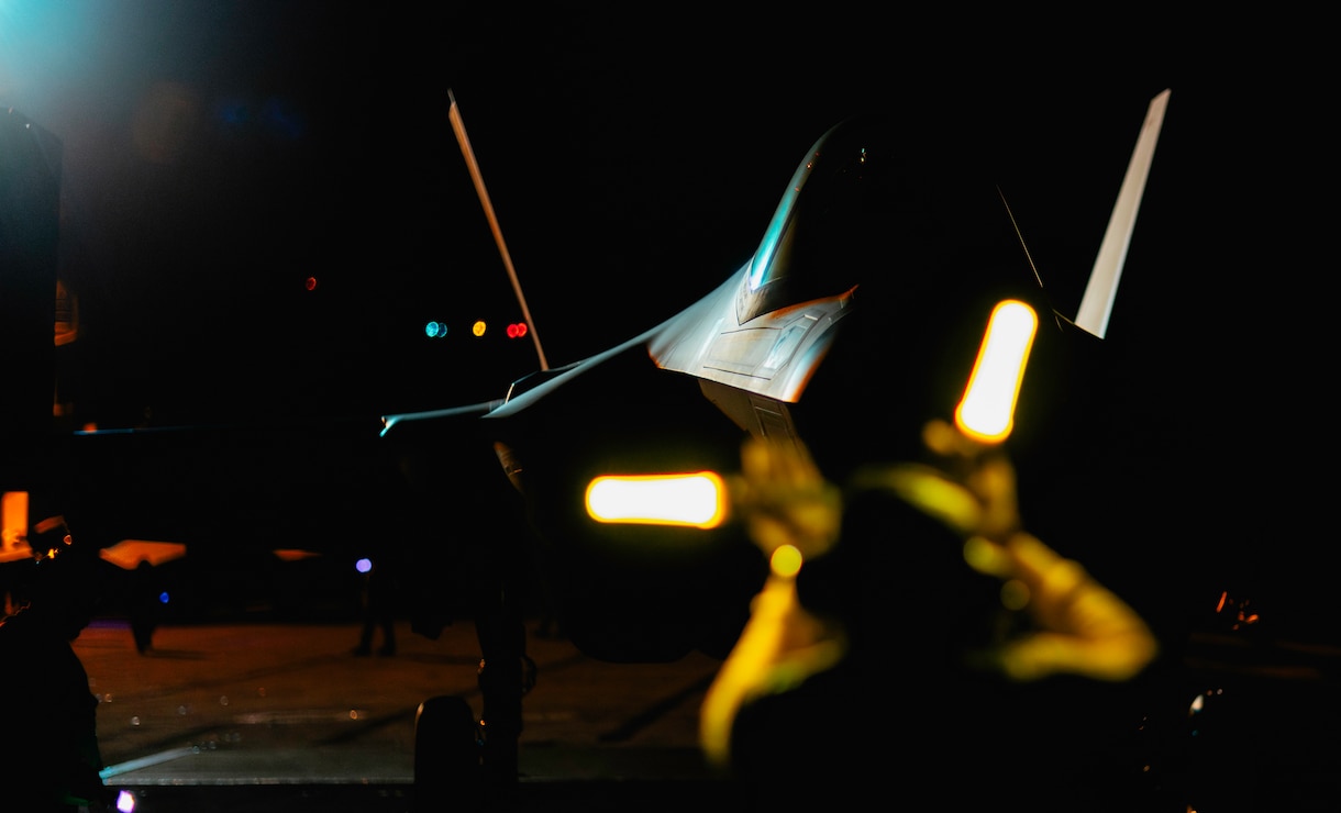 An F-35C Lightning II, attached to Strike Fighter Squadron (VFA) 147, approaches a catapult on the flight deck of Nimitz-class aircraft carrier USS George Washington (CVN 73) while underway in the Philippine Sea, June 12, 2024. The George Washington Carrier Strike Group (GWA CSG) is on patrol in the U.S. 7th Fleet area of operations. The George Washington is the U.S. Navy’s premier forward-deployed aircraft carrier, a long-standing symbol of the United States’ commitment to maintaining a free and open Indo-Pacific region, while operating alongside allies and partners across the U.S. Navy’s largest numbered fleet. (U.S. Navy photo by Mass Communication Specialist 2nd Class August Clawson)