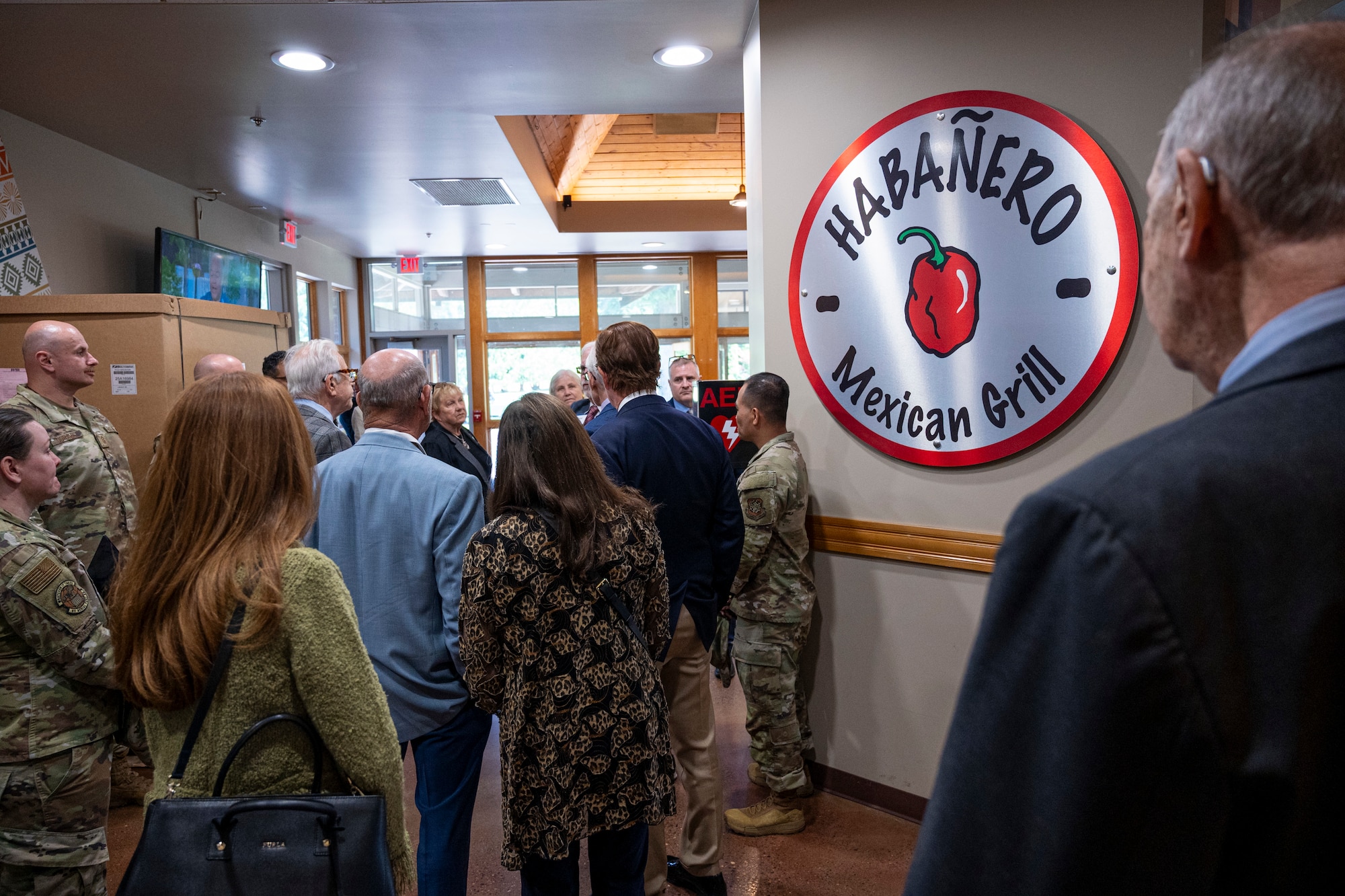 Members of the Defense Orientation Conference Association and Team McChord first sergeants meet at Habañero Mexican Grill at Joint Base Lewis-McChord, Washington, June 11, 2025.