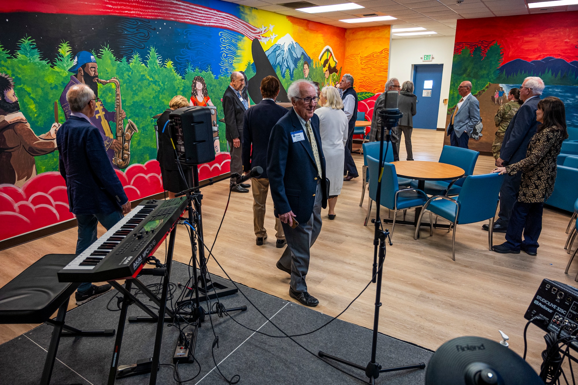 Members of the Defense Orientation Conference Association explore the Resiliency Center at Joint Base Lewis-McChord, Washington, June 11, 2025.