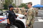 More than 800 National Guard members were activated in support of the 250th Army Birthday Festival and Parade in Washington, DC, on June 14, 2025. The Guard members, from the District of Columbia, Mississippi, West Virginia and Pennsylvania assisted various agencies with tasks including crowd management and traffic control, and played a crucial role in ensuring the safety of events. (U.S. Army National Guard photo by Master Sgt. Arthur M. Wright)