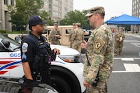 More than 800 National Guard members were activated in support of the 250th Army Birthday Festival and Parade in Washington, DC, on June 14, 2025. The Guard members, from the District of Columbia, Mississippi, West Virginia and Pennsylvania assisted various agencies with tasks including crowd management and traffic control, and played a crucial role in ensuring the safety of events.