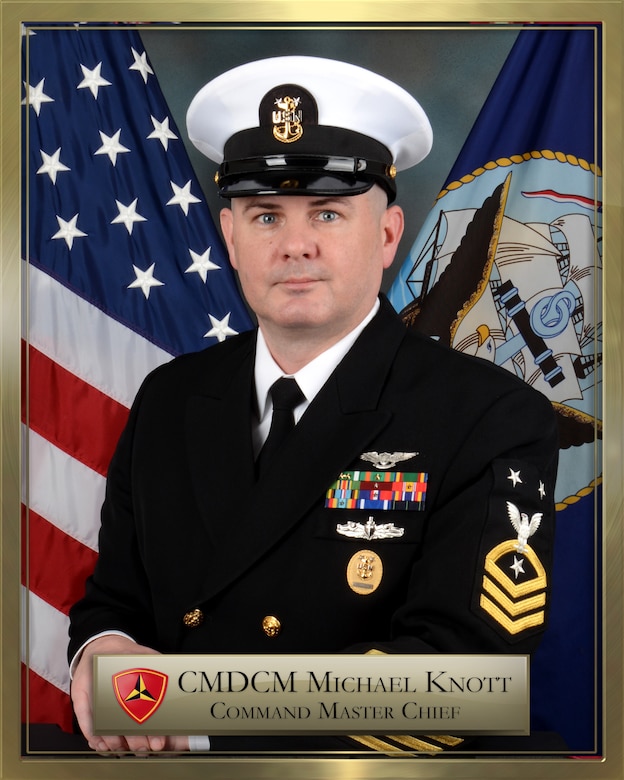 A command board photo for Command Master Chief Michael Knott made 16 June, 2025.
