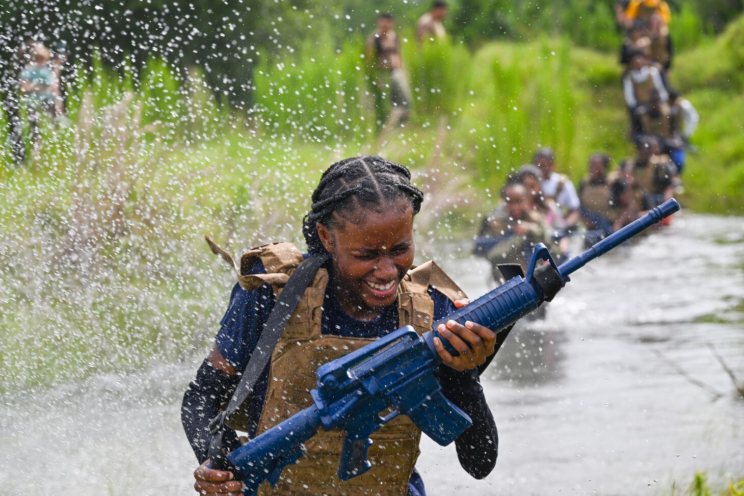 250610-N-FM959-1957 Jacksonville, FL. (June 10, 2025) Trumyah Corbitt, a student participating in the Science, Service, Medicine and Mentoring (S2M2) program at Naval Hospital (NH) Jacksonville, runs through the Tactical Combat Casualty Care course. This is the 11th year for S2M2, which is an annual internship collaboration between Darnell-Cookman School of the Medical Arts and NH Jacksonville. The internship exposes Navy Medicine to students that are thinking about pursuing a career in the Medical Field. (U.S. Navy photo by Michael Campbell)