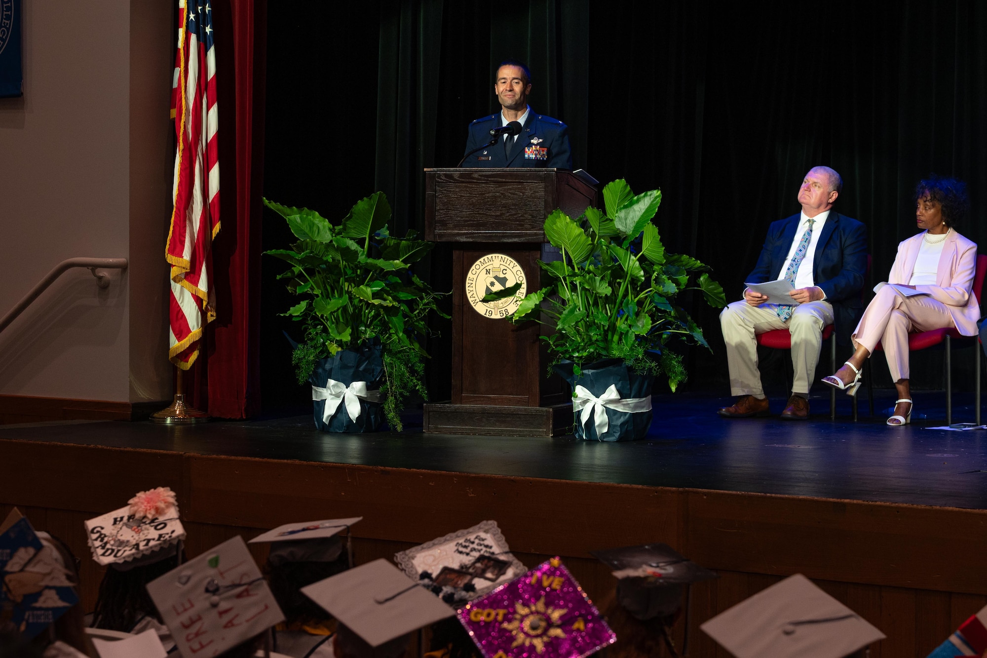 Col Lohse talking at a podium