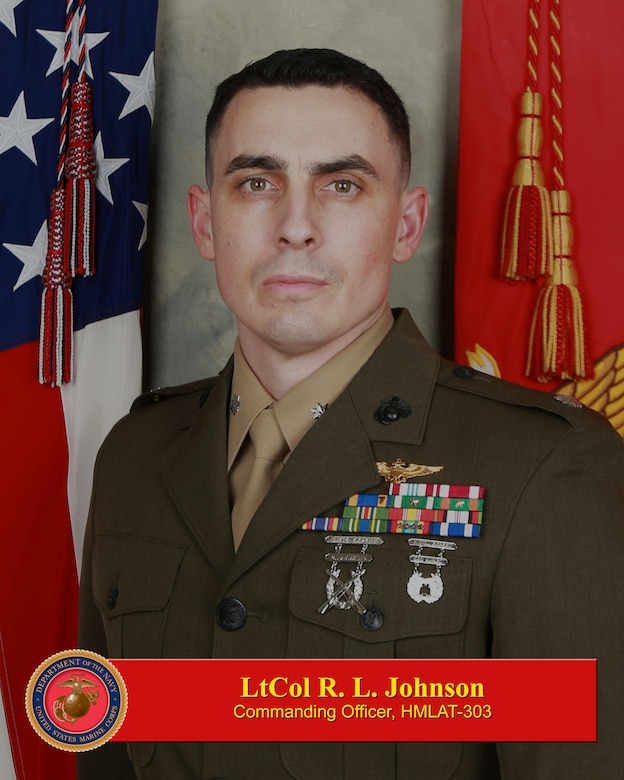 LtCol Johnson HMLAT-303 CO