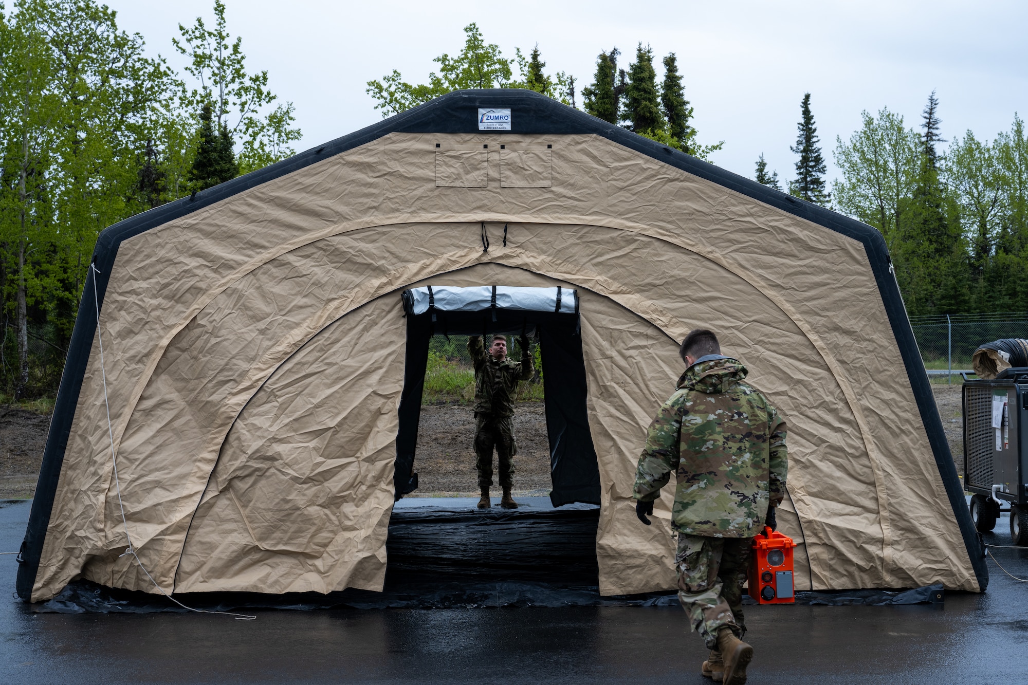 Airmen assigned to the 673d Air Base Wing and 3rd Wing came together to form the 3rd AEW during the exercise, testing and training their ability to receive and launch F-22 Raptor aircraft in austere locations and execute Agile Combat Employment techniques in preparation for Exercise Resolute Force Pacific.