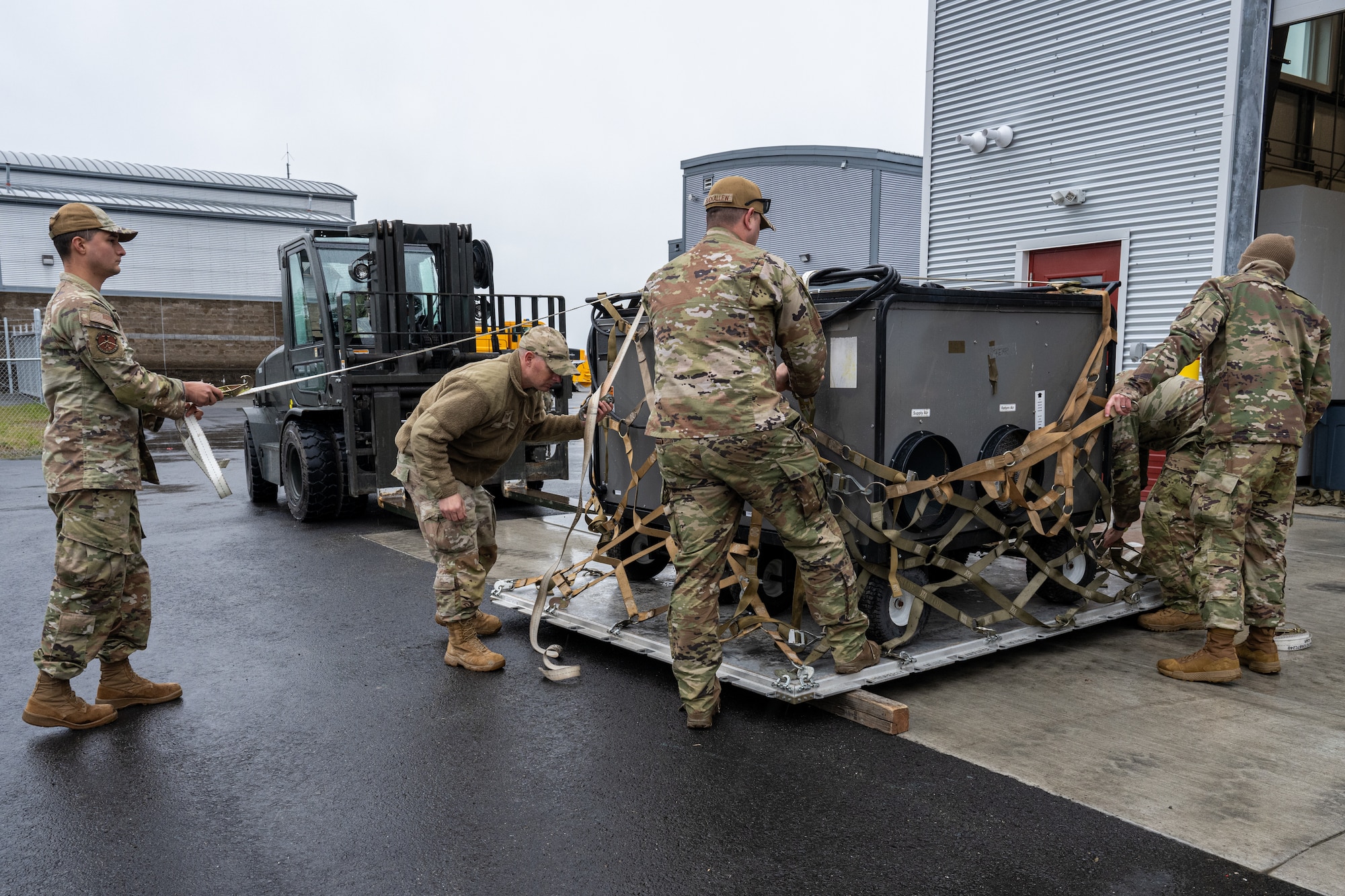 Airmen assigned to the 673d Air Base Wing and 3rd Wing came together to form the 3rd Air Expeditionary Wing during the exercise, testing and training their ability to receive and launch F-22 Raptor aircraft in austere locations and execute Agile Combat Employment techniques in preparations for Exercise Resolute Force Pacific.