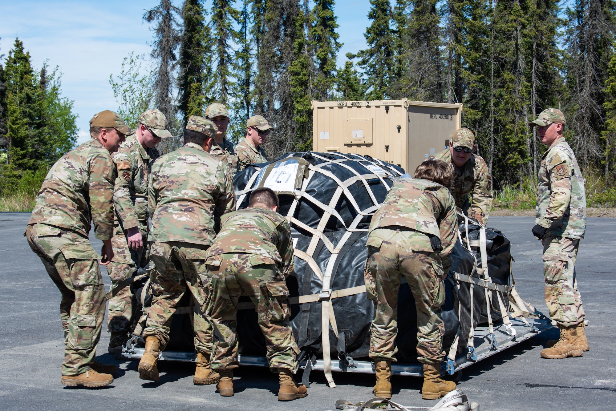 Airmen assigned to the 673d Air Base Wing and 3rd Wing came together to form the 3rd Air Expeditionary Wing during the exercise, testing and training their ability to receive and launch F-22 Raptor aircraft in austere locations and execute Agile Combat Employment techniques in preparations for Exercise Resolute Force Pacific.