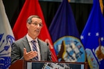 Steven Morani, Acting Assistant Secretary for Defense for Sustainment delivers keynote remarks