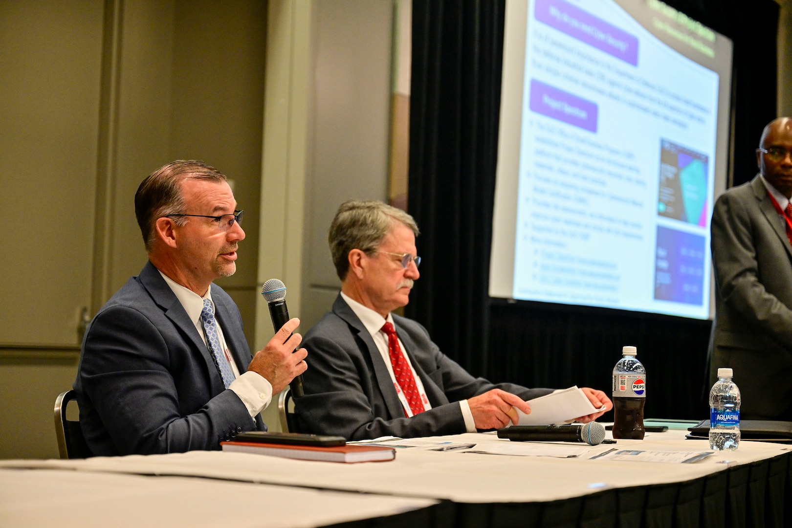 Kreston Harris, director of DLA Land and Maritime’s Office of Small Business Programs, answers questions during the “Growing Small Business” breakout session