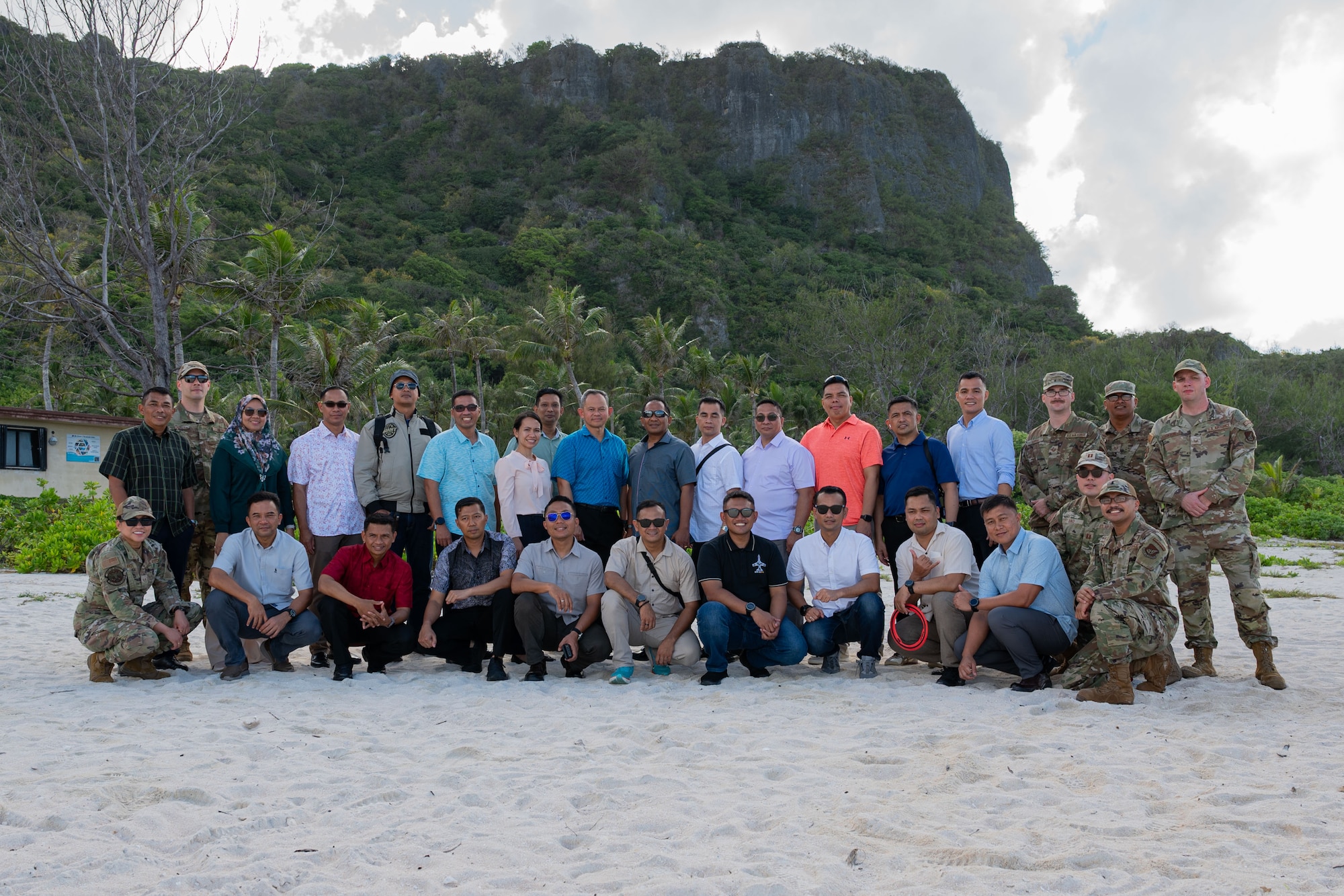 Photo of Philippine Air Force, Royal Malaysian Air Force and Indonesian Air Force members at Tarague Beach