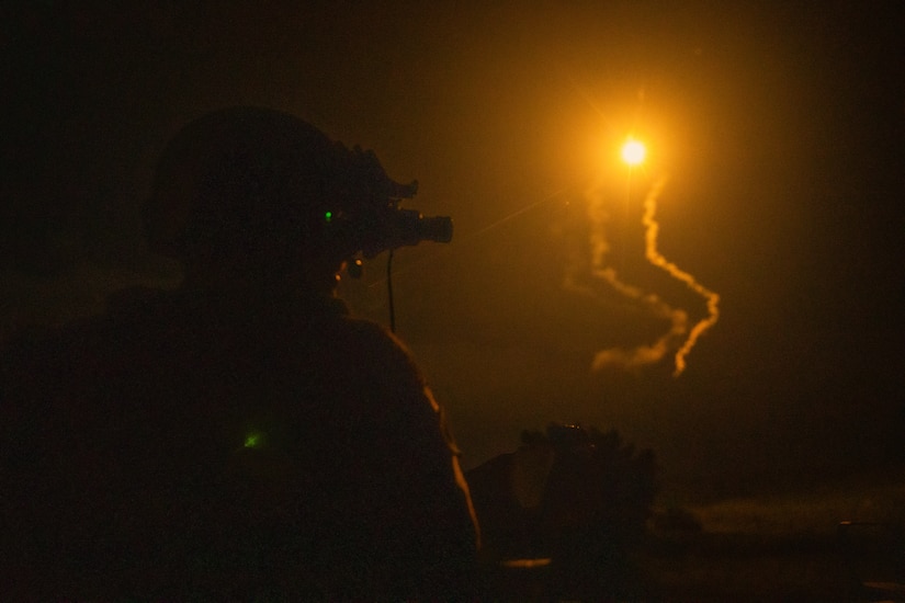 U.S. Army Capt. Edwin Hansen, commander of Charlie Company, 4th Battalion, 6th Infantry Regiment, 3rd Armored Brigade Combat Team, 1st Armored Division, observes the cannon crew members on how they operate the M2A1 Abrams during live fire exercise at Novo Selo Training Area, Bulgaria, May 13, 2025. Live fire exercises ensure that Soldiers maintain their readiness and improve their lethal capabilities resulting in increased combat effectiveness when on the battlefield. (U.S. Army photo by Spc. Nathan Arellano Tlaczani)