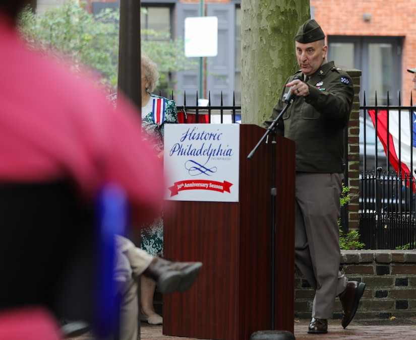 Army Reserve general honors ‘Old Glory’ at U.S. Flag’s birthplace
