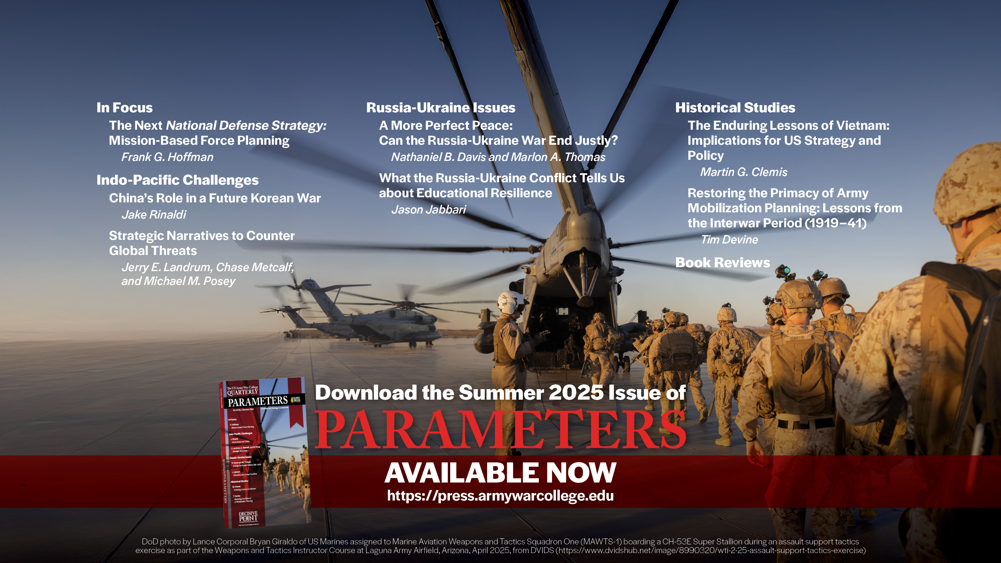 Parameters Summer 2025