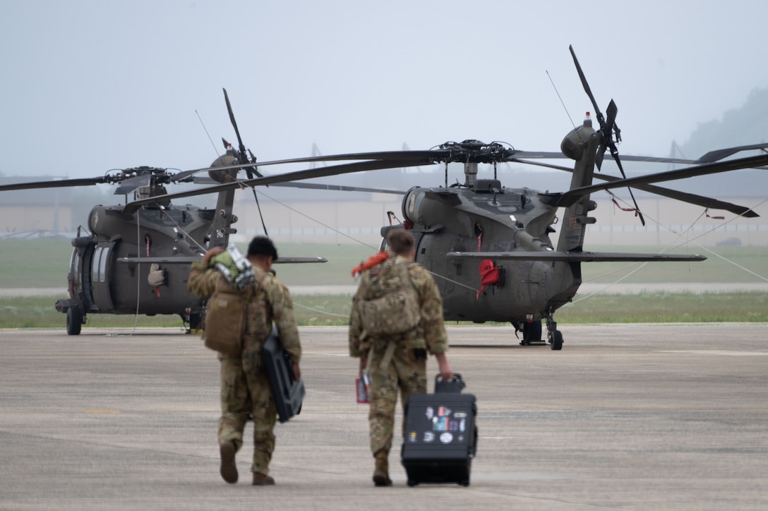 Soldiers assigned to the 82nd Airborne Division prepare for redeployment.