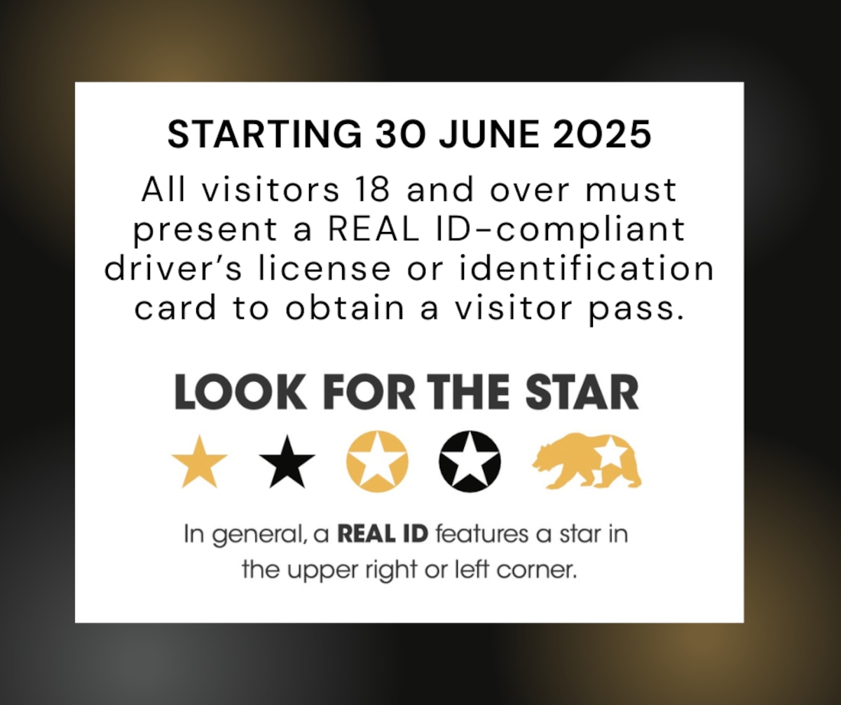 The graphic consists of the implementation date, June 30, 2025, sample imagery on REAL ID identifiers and age requirements.