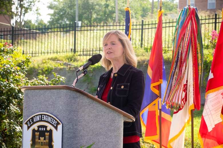 Dr. Beth Fleming speaks at podium