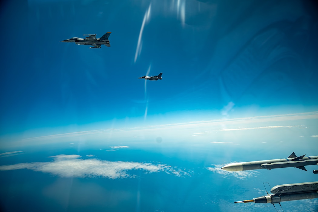 F-16s fly
