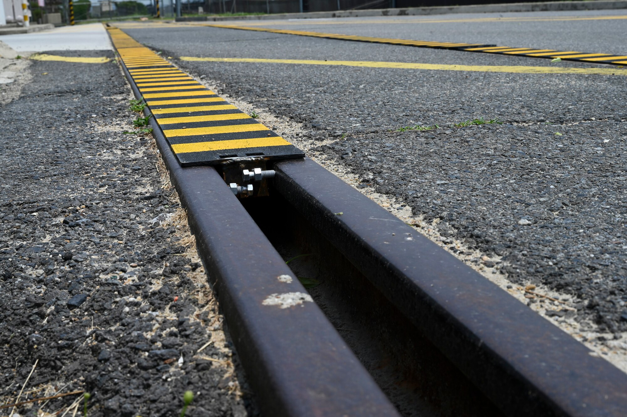 This photo shows new custom built railroad track covers at Kunsan Air Base, Republic of Korea, June 17, 2025.
