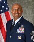 An updated official photo for the 350th Spectrum Warfare Wing command chief, Chief Master Sgt. Jose Ramon Jr.