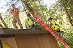 Airman assigned to the 124th Civil Engineer Squadron, Idaho Air National Guard, supports facility restoration at Redwood National and State Parks, California, June 17, 2025. IRT delivers joint training opportunities to increase deployment readiness and provides key services to American communities.